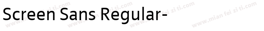 Screen Sans Regular字体转换